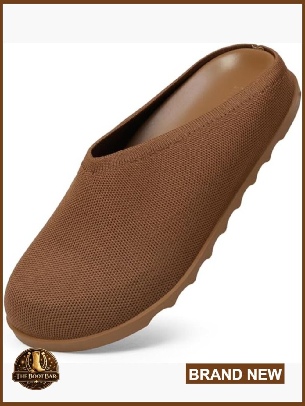 Knit Slip On Mules with Arch Support, Work Shoes, Comfortable Flat Clogs